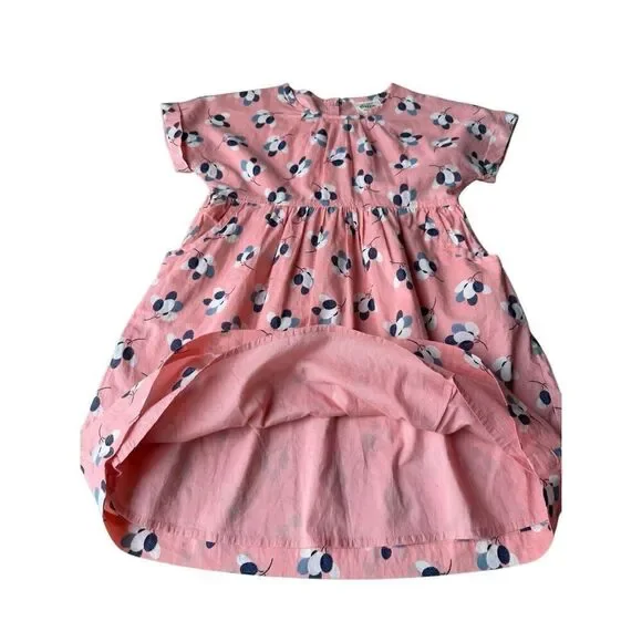 Mini Boden 100% Cotton Pink Floral Spring & Summer Dress Size 5-6Y Girls - Picture 5 of 9